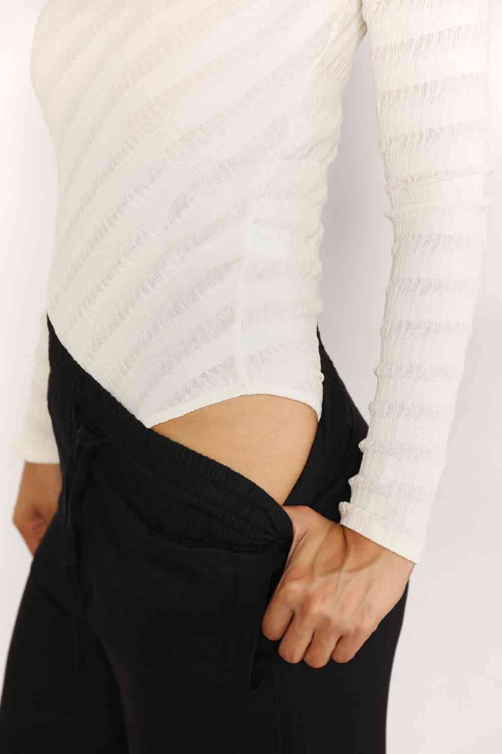 Culture Code Full Size Crew Neck Bias Cut Bodysuit