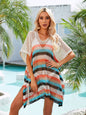 Cutout Striped Cover-Up with Tassel