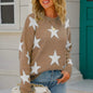 Star Pattern Round Neck Sweater