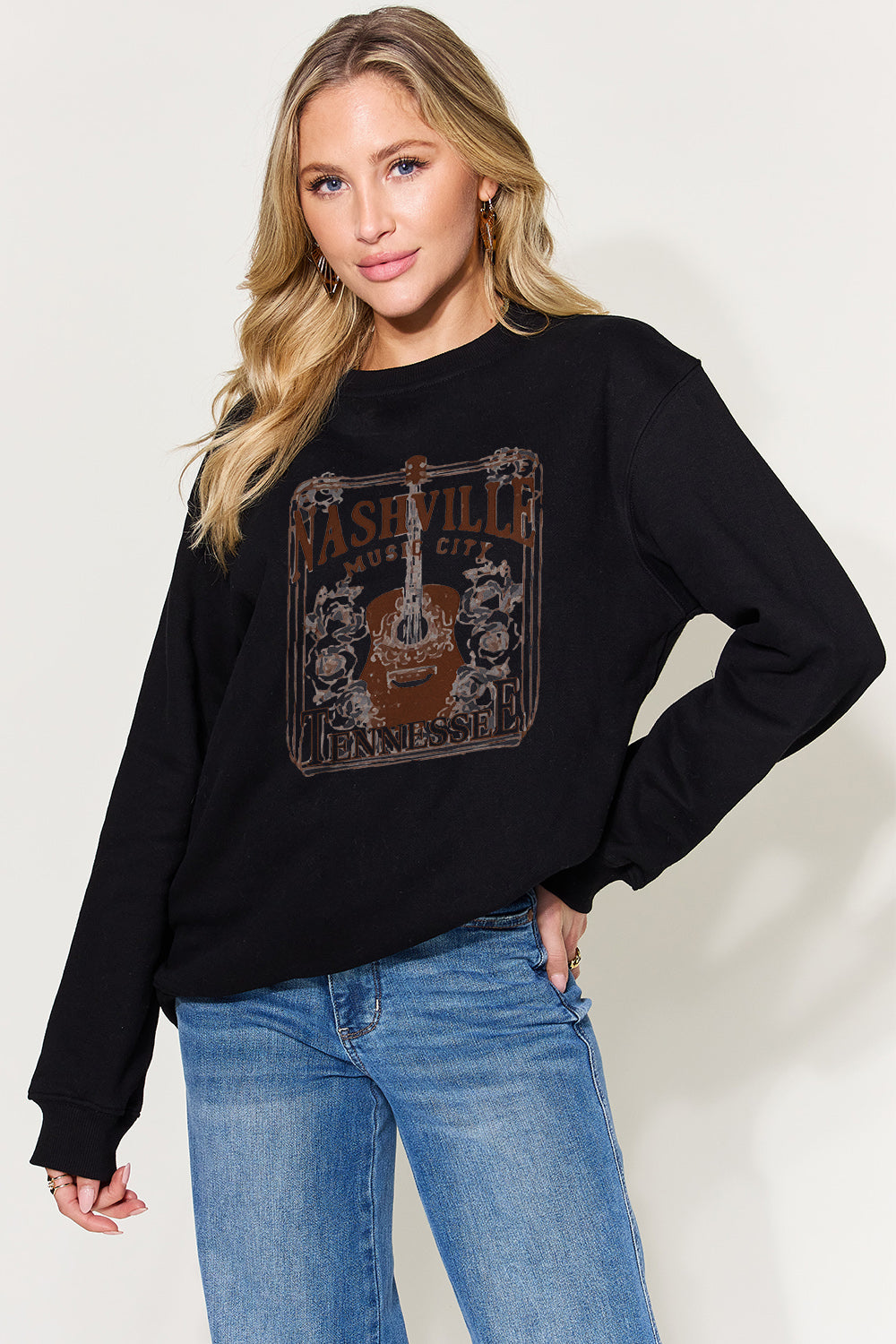 Simply Love Full Size Graphic Long Sleeve Sweatshirt