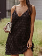 Fringe V-Neck Mini Cami Dress