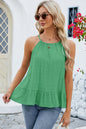 Tied Ruffled Round Neck Cami