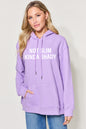 Simply Love Full Size NOT SLIM KINDA SHADY Long Sleeve Hoodie