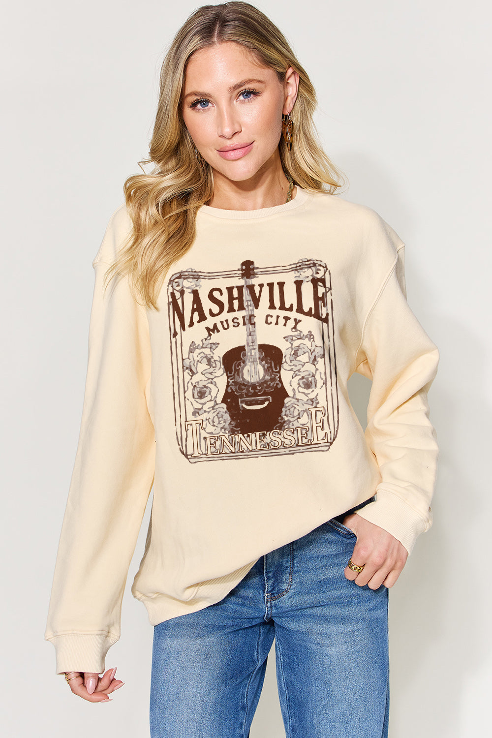 Simply Love Full Size Graphic Long Sleeve Sweatshirt