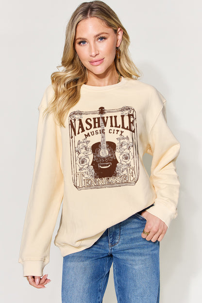 Simply Love Full Size Graphic Long Sleeve Sweatshirt
