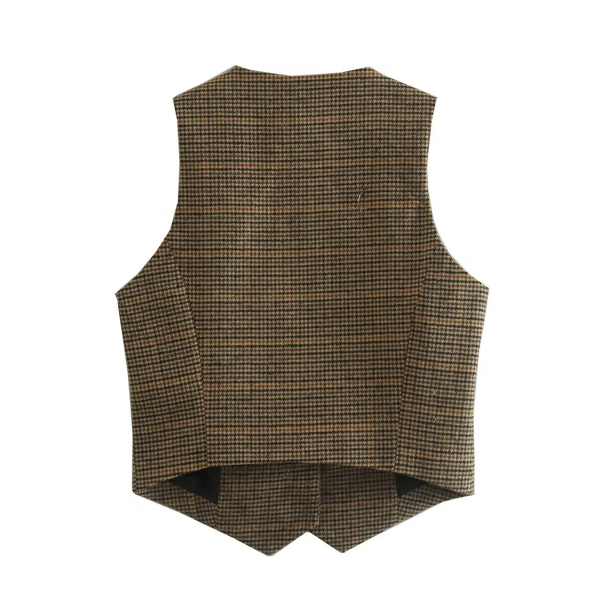 Women Plaid Vest Vest