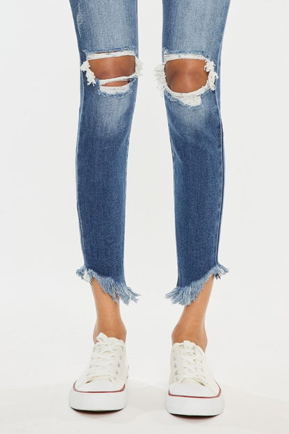 High Rise Ankle Skinny Jeans