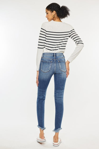 High Rise Ankle Skinny Jeans