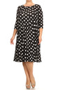 Polka dot midi dress in relaxed fit