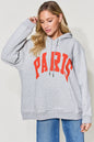 Simply Love Full Size PARIS Long Sleeve Drawstring Hoodie