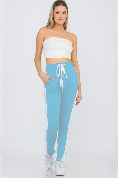 UNISEX WOMENS TRACK PANT SINGLE STRIPE