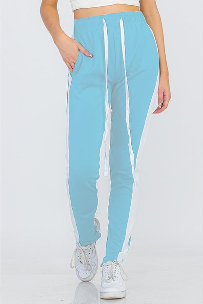 UNISEX WOMENS TRACK PANT SINGLE STRIPE