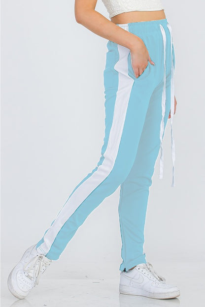 UNISEX WOMENS TRACK PANT SINGLE STRIPE