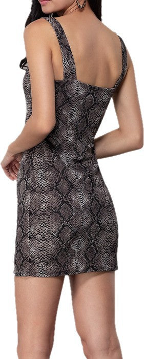 JUNIORS SNAKESKIN DRESS