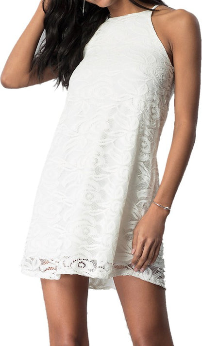 JUNIOR'S SHORT LACE PARTY DRESS