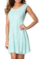 JUNIORS LACE BOW-BACK DRESS