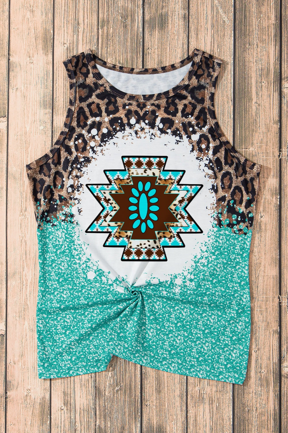 Leopard Round Neck Tank