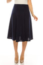 Plus size, paneled, A-line midi skirt