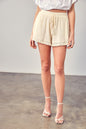 Fringe Trim Hem Shorts