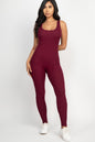 Ribbed Scoop Neck Bodycon Jumpsuit