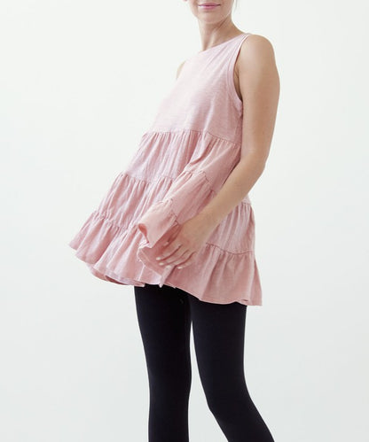 COTTON SLUB BABYDOLL TUNIC DRESS