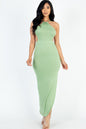 Tie Backless Split Thigh Maxi Dress