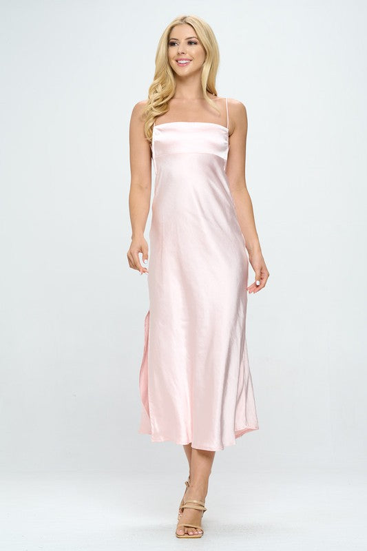 Satin Cami Midi Dress