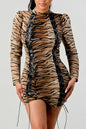 Athina transition animal print mini dress