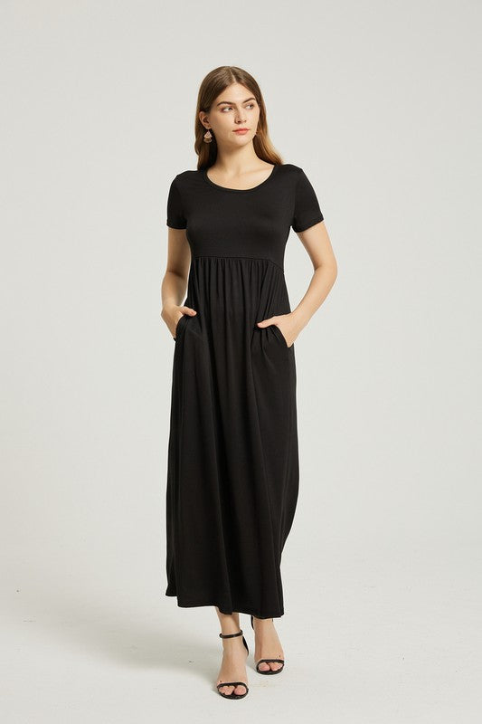 Women's Summer Casual Maxi Dress With Pocket