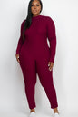 Plus Size Mock Neck Jumpsuit