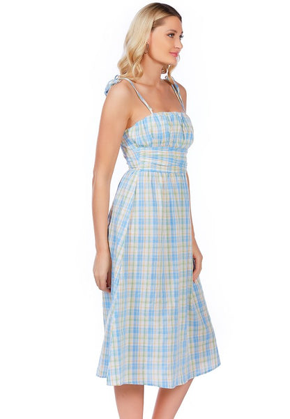 Checkered Midi Slip Dress