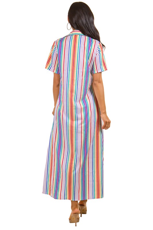 SEXY SHIRT STYLE LONG MAXI DRESS