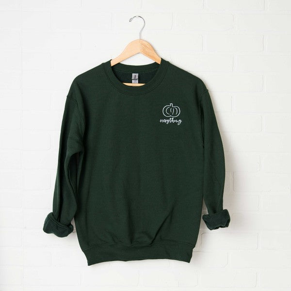 Embroidered Pumpkin Everything Graphic Sweatshirt