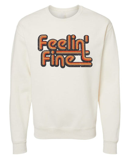 Feelin' Fine Groovy CrewNeck Sweatshirt