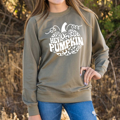 Leopard Hey Pumpkin Lightweight Sweatshirt