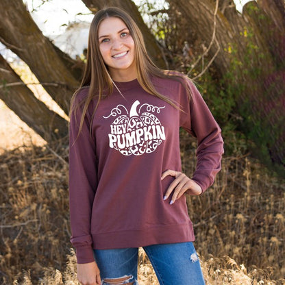 Leopard Hey Pumpkin Lightweight Sweatshirt