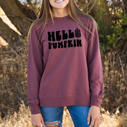 Hello Pumpkin Bold Lightweight Sweatshirt