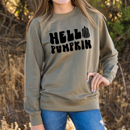 Hello Pumpkin Bold Lightweight Sweatshirt