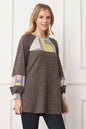 Patchwork Panel Accent A-Line Tunic