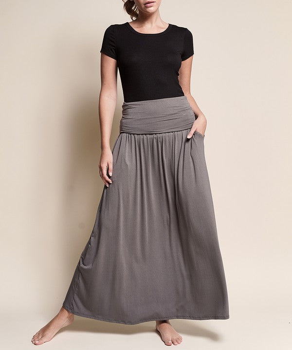 BAMBOO YOGA MAXI SKIRT