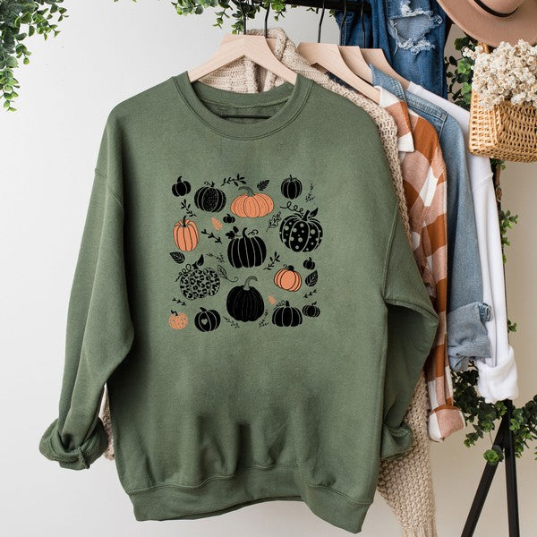 Halloween Pumpkins Graphic Sweatshirt