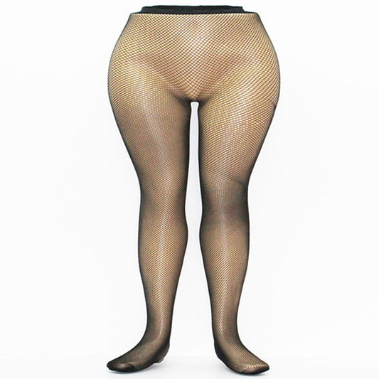 PLUS SIZE FISH NET PANTY HOSE