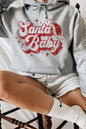 SANTA BABY CHRISTMAS GRAPHIC HOODIE PLUS SIZE