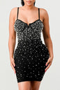 Athina Holiday Star Pearls Bandage Mini Dress