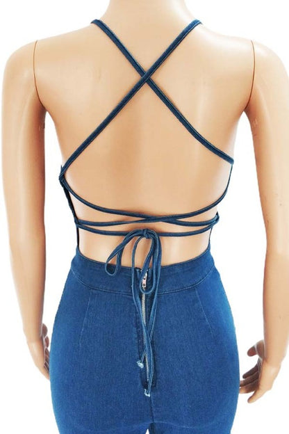 DENIM SEXY JUMPSUIT