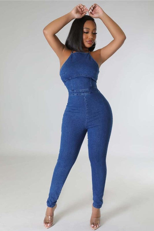 DENIM SEXY JUMPSUIT