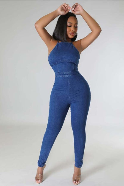 DENIM SEXY JUMPSUIT