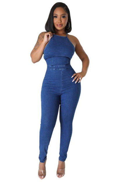 DENIM SEXY JUMPSUIT