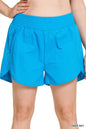 Plus Windbreaker Smocked Waistband Running Shorts