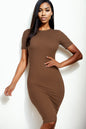 Ribbed Bodycon Midi Dress